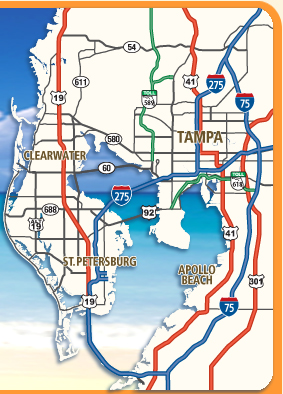 Preview image of Tampa Bay Florida area map